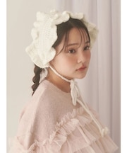 お花のニットヘッドドレス