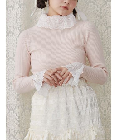 レースリブニット