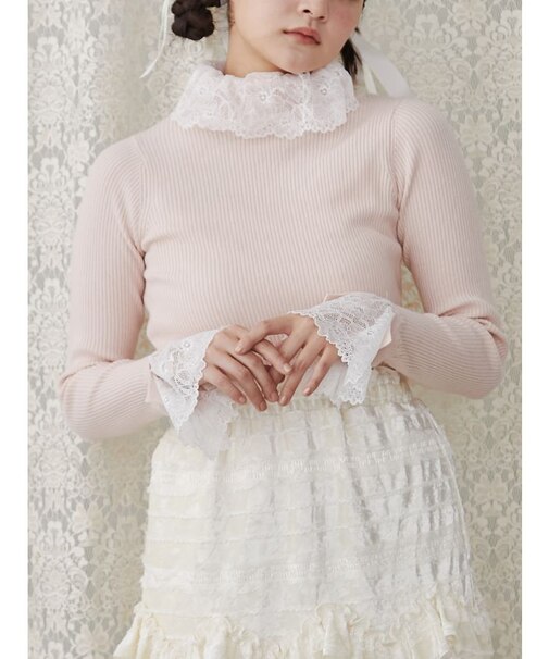 レースリブニット