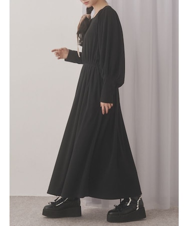 ギャザーギャザーフリースワンピース