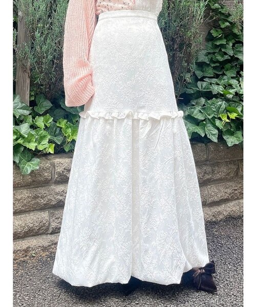 merry jenny flowerジャガードバルーンスカート merry jenny flowerジャガードバルーンスカート（ブラック