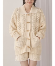 toggle button knit cardigan