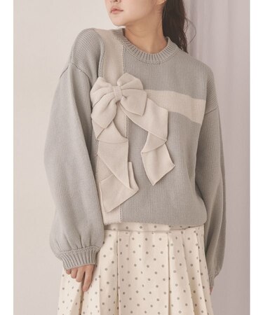 プレゼントリボンニット
