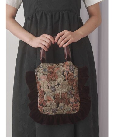 bearジャガードハンドバッグ