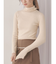 frillリブタートルニットtops