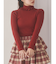 frillリブタートルニットtops