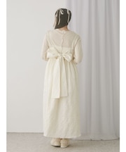 バックリボンジャガードキャミワンピース