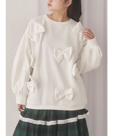 ぽんぽんリボンスウェット