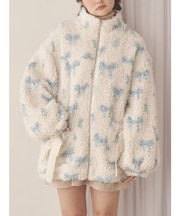 Fluffy Tulip Boa Blouson