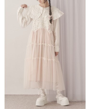 petit flowerチュールキャミワンピース