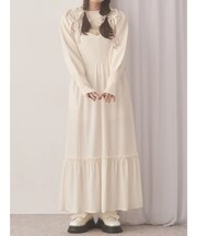 アシメribbonベロアワンピース