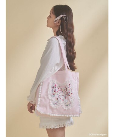 Dream Garden-tulip ribbon lace tote