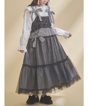 チュールリボンキャミワンピース