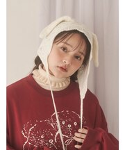 animal lace knit cap