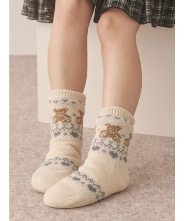 もこもこbear knit socks