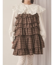 チェックホイップクリームミニワンピース