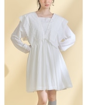 セーラーカラーミニワンピース