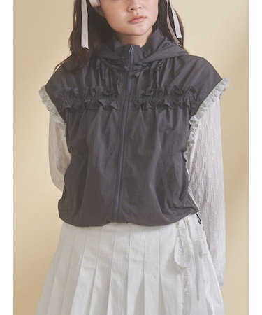frill nylon jacket