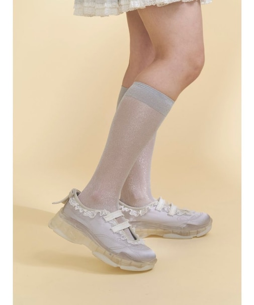 satin frill bandスニーカー