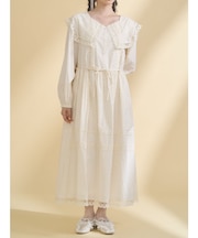airy lace collarワンピース