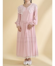 airy lace collarワンピース