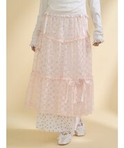 シアーレースフレアスカート