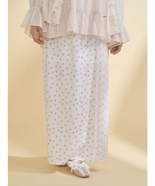 ミックスフラワーメロースカート