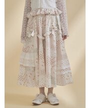 デコラティブリボンフレアスカート