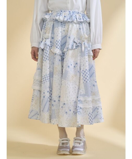 デコラティブリボンフレアスカート