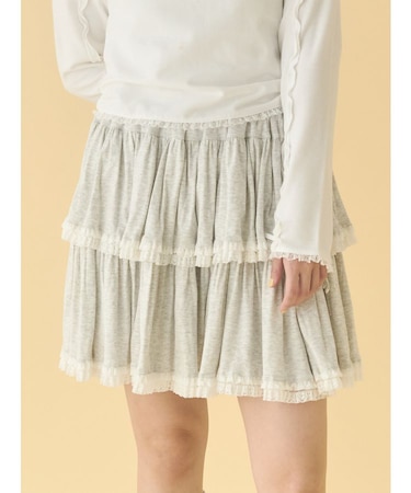 カットティアードミニスカート