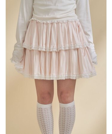 カットティアードミニスカート