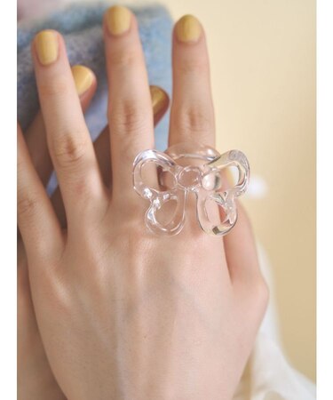 clear ribbon ring