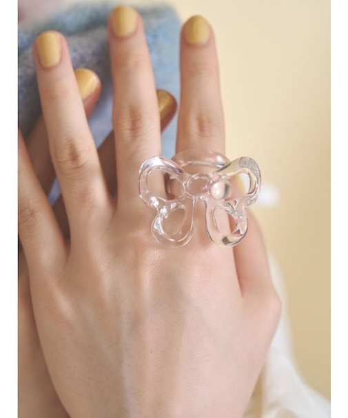 clear ribbon ring