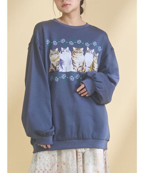 blooming catスウェット
