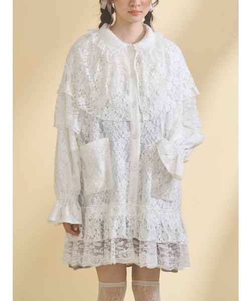 レースケープジャケット｜メリージェニーの通販｜&mall（アンドモール