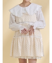 dot laceフリルカラーブラウス