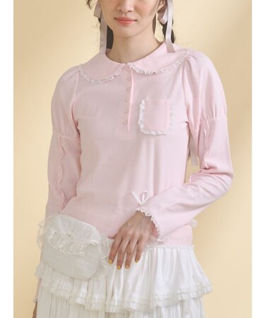 frilly polo tops