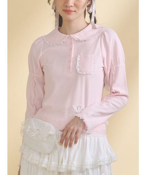 frilly polo tops