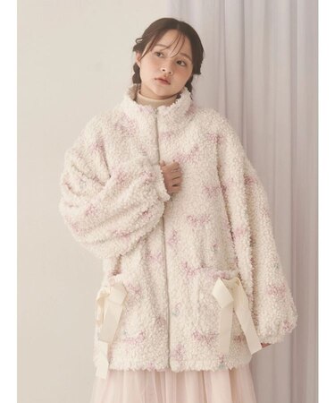 Fluffy Tulip Boa Blouson