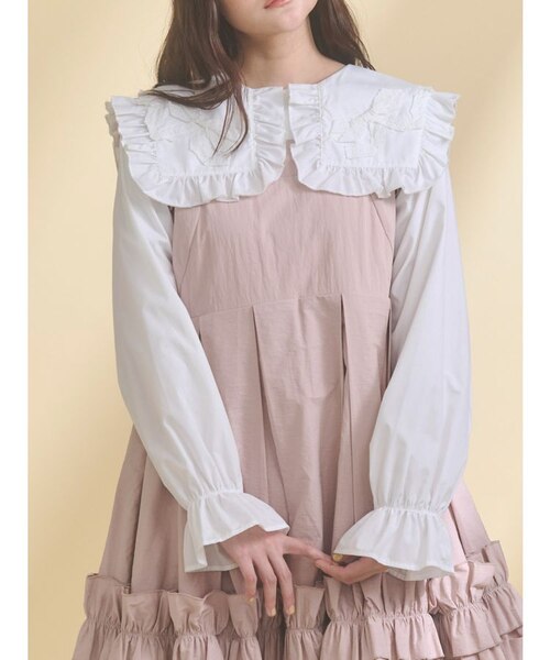 ribbonフリルカラーブラウス｜メリージェニーの通販｜&mall（アンド