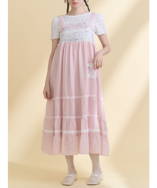 petit flower sheer switchワンピース