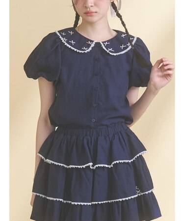 ソフトリボンカラーブラウス