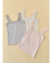 lace frame camisole tops