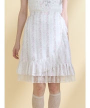 petit flowerサテンナロースカート