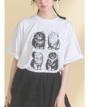 pindot cat tee