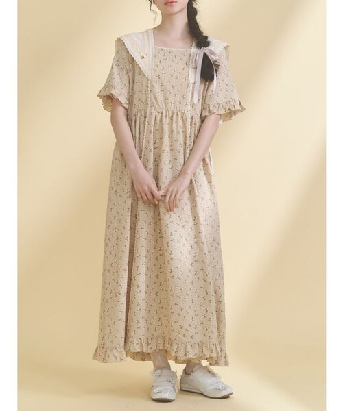 merry jenny flowerデコラティブカラーワンピース 新品タグ付き flowerデコラティブカラーワンピース｜メリージェニーの通販｜&mall