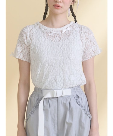 ribbon lace tee
