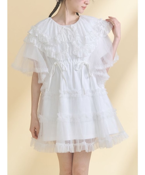 チュチュールフリルミニワンピース
