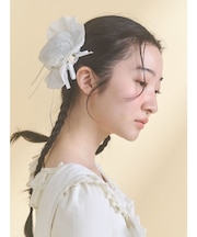 フリルソフトシニヨンキャップ