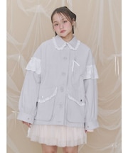 lace militaryジャケット